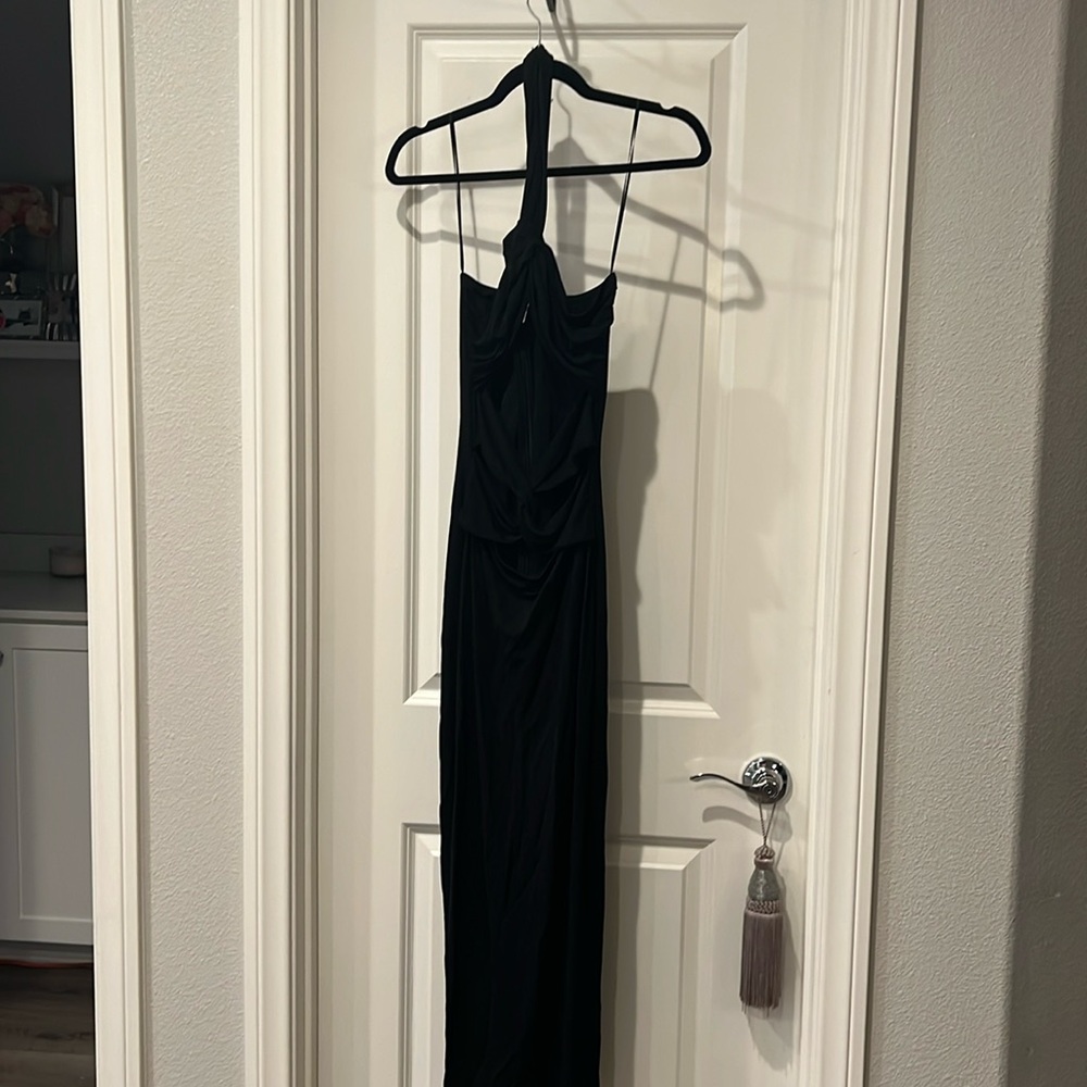 Ronny Kobo Black Cut Out Maxi Dress xs